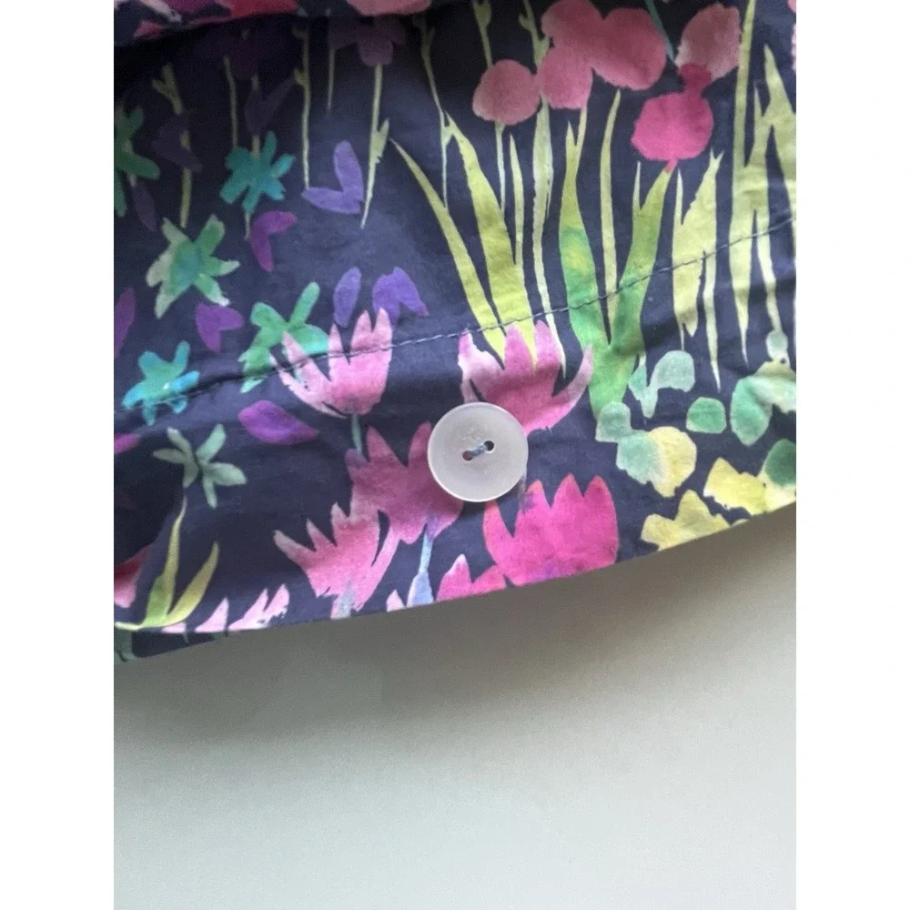 CUDDLEDOWN Twin Duvet Cover & 1 Pillowcase / Sham Floral Pink Blue Purple